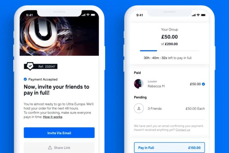 Festicket通过与朋友一起付款实现团体节日预订